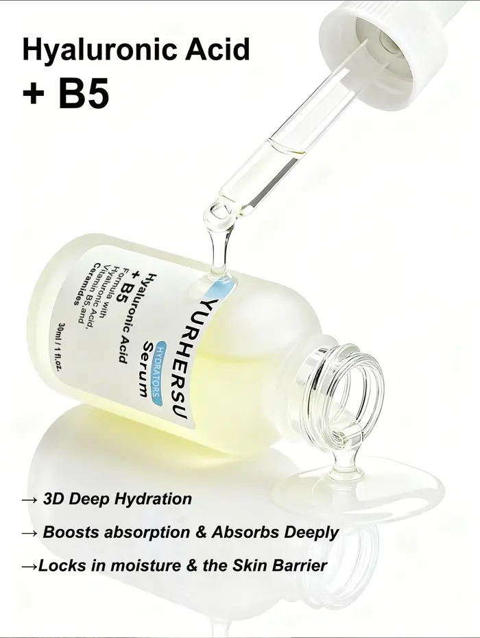 Sérum à l'acide hyaluronique 2% B5, hydratation intense, réparation de la barrière cutanée, apaise les rougeurs, tous types de peaux, 30 ml
