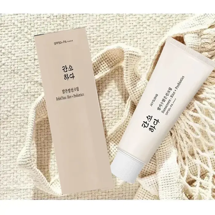 Crème solaire SPF50 +, crème solaire probiotique de riz coréen 50ml