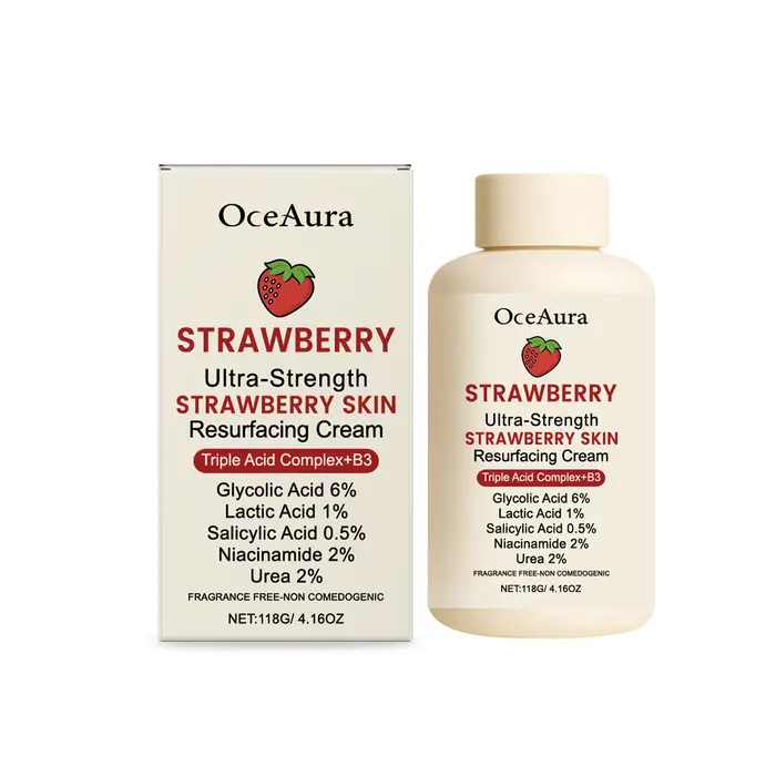 Crème hydratante pour la peau à la fraise, soin délicat de la peau, rafraîchissante et non collante,