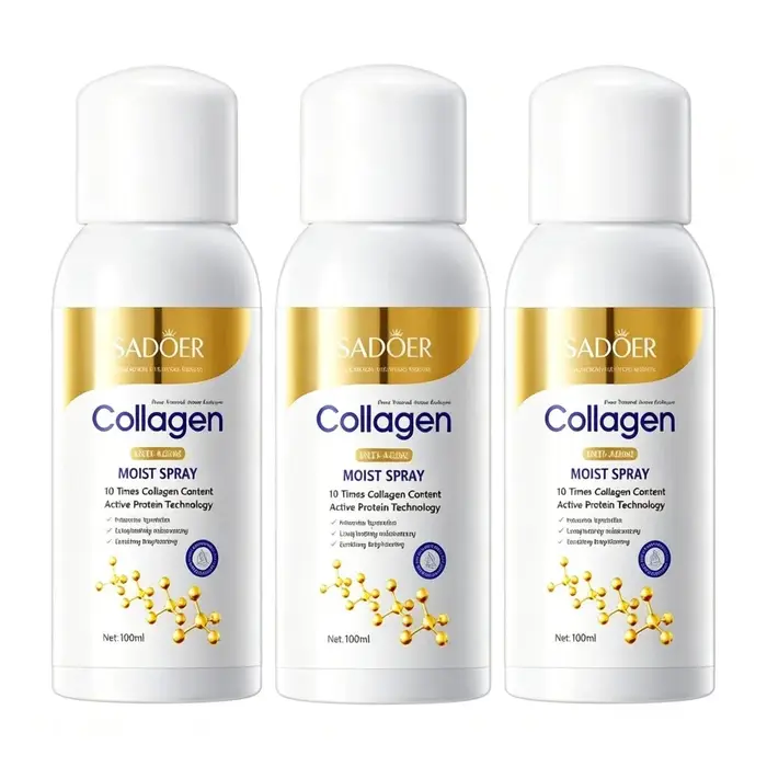 SADOER Spray Hydratant au Collagène 100ml Brume Hydratante avec Technologie Protéinée Active pour une Nutrition Quotidienne et un Soin Doux de la Peau
