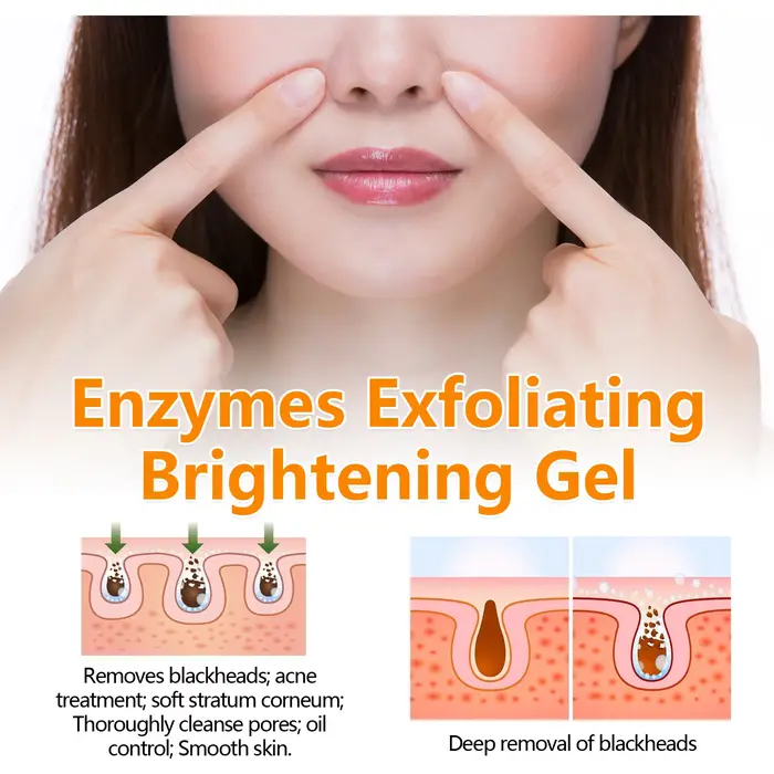 Gel exfoliant éclaircissant aux enzymes