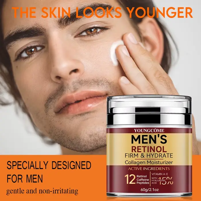 Crème pour le visage raffermissante au rétinol pour homme