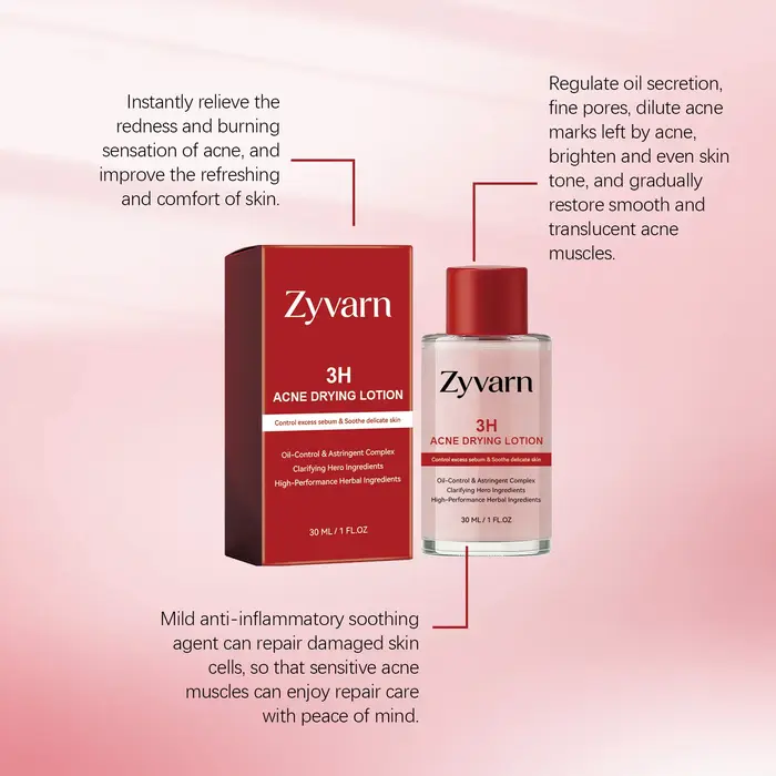 Essence concentrée contre l'acné à l'acide salicylique rose 30 ml - Contient de l'acide salicylique, de l'acide lactique, de la calamine, double soin à double acide