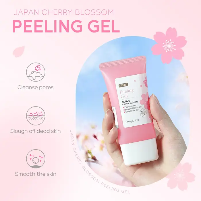 Sakura visage nettoyage en profondeur Gel exfoliant soins de la peau blanchissant hydratant réparation gommage