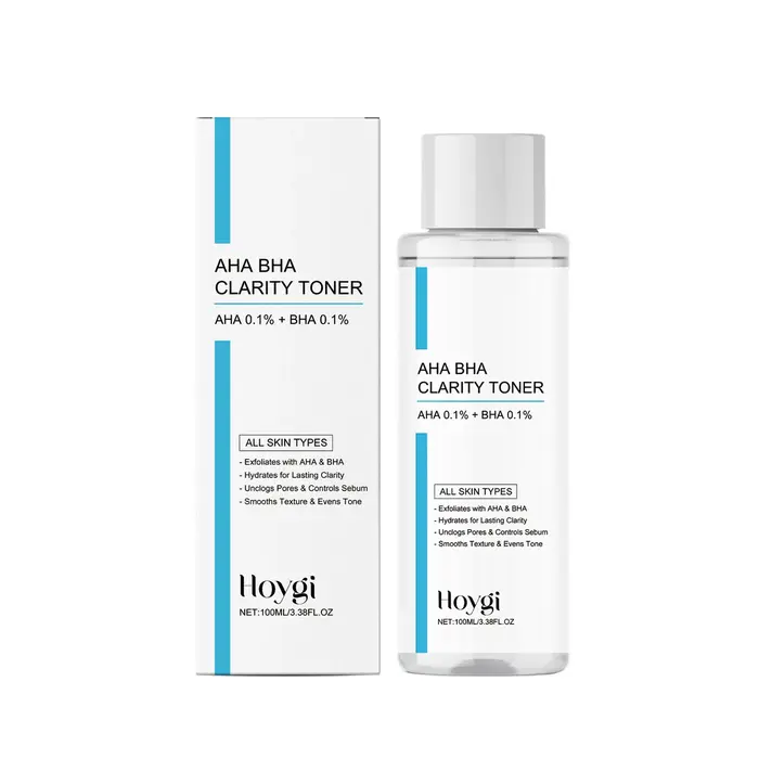 AHA BHA Toner exfoliant doux pour la peau grasse raffinage des pores apaisant hydratant Essence du visage contrôle