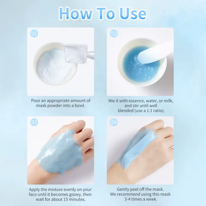 Masque en gelée pour le visage à la rose