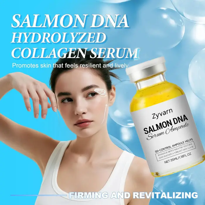 Coffret Sérum Ampoule – Essence Visage Anti-Âge aux Cellules Souches et ADN de Saumon Hydratante & Éclaircissante