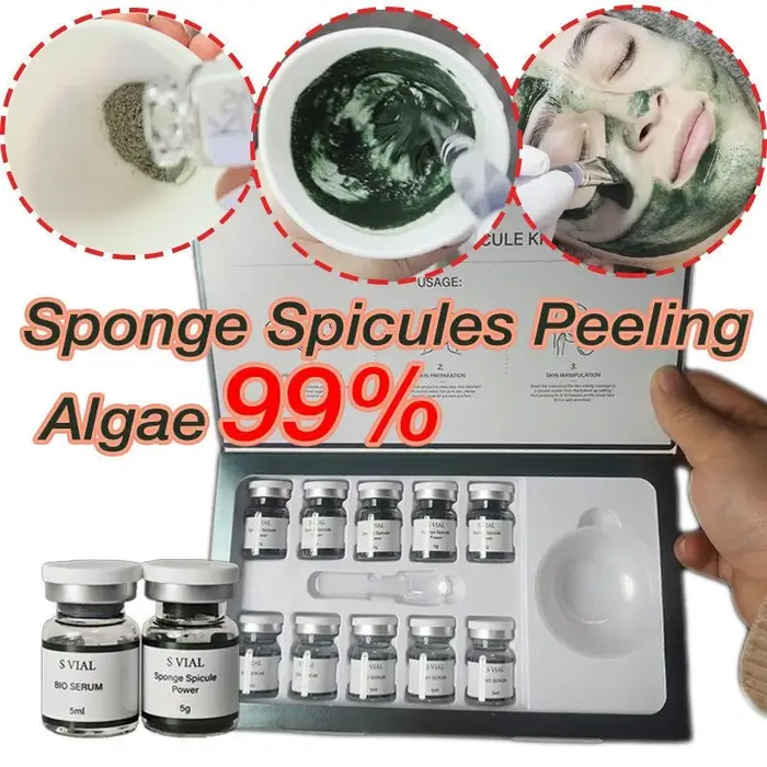 Kit de Microneedling Bio aux Spicules d'Éponge Régénération du Collagène Extrait Biologique Naturel 