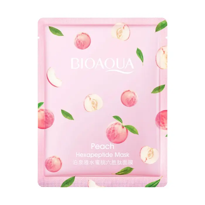 10 pièces BIOAQUA miel pêche masque pour le visage hydratant Anti-âge Anti rides feuille