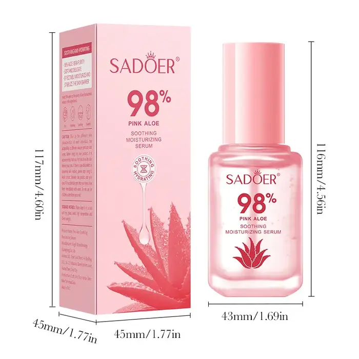 SADOER rose Aloe Vera sérum pour le visage élimination de l'acné hydratant Anti rides Anti-âge