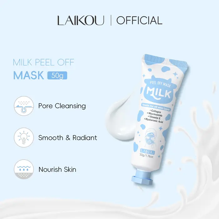 LAIKOU masque pelable au lait pour le traitement du visage nettoyage en profondeur élimination des p