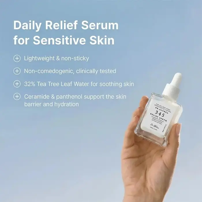 Sérum Apaisant Hydratant Coréen 345 : Essence Visage Réductrice de Rougeurs, Nourrissante et Hydratation Longue Durée pour Soin de la Peau