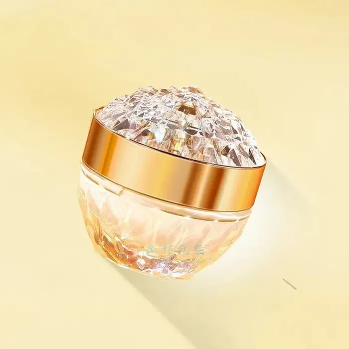 Pot de crème pour le visage en verre de luxe 50g