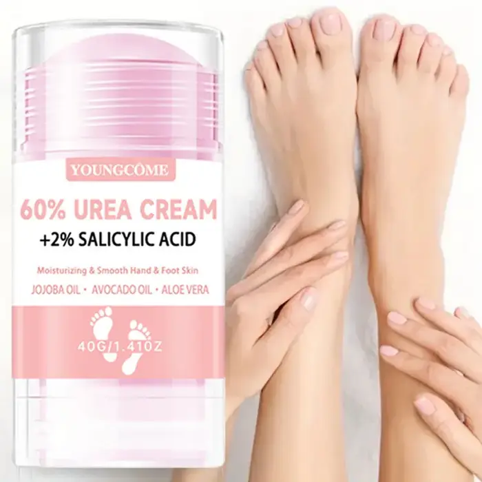 Crème à 60% d'urée + 2% d'acide salicylique pour les pieds et les mains, anti-dessèchement, élimination des peaux mortes, hydratante, parfumée, élimine les odeurs de pieds