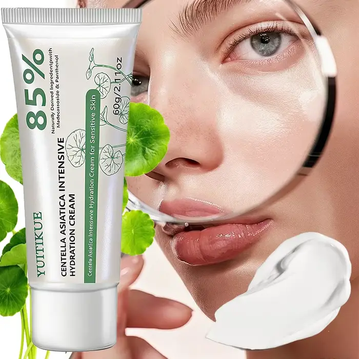 Crème hydratante intensive YUITIKUE 85% Centella Asiatica | Apaisant et hydratant pour les peaux sensibles | 60g