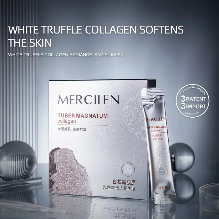 20 pièces Mercilen blanc truffe dormir masques pour le visage Anti rides hydratant Anti-âge blanchissant masque Facial soins de la peau