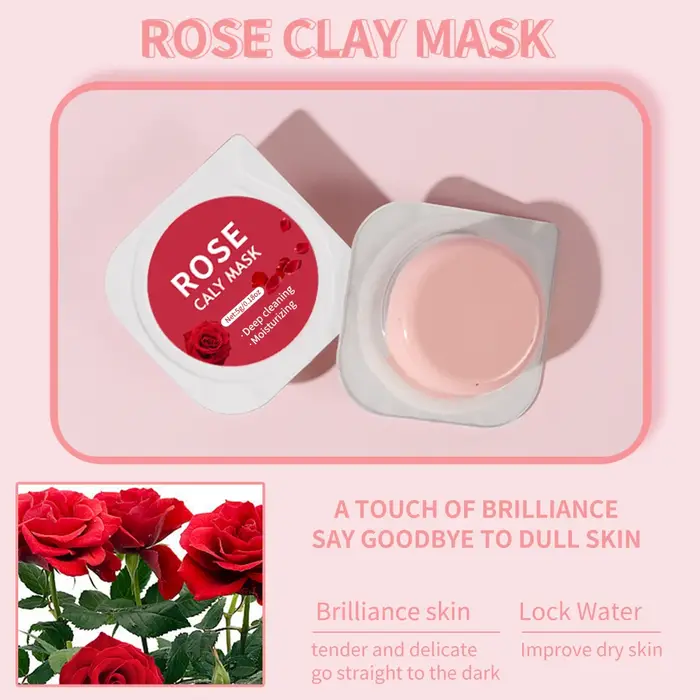 Masque de boue d'argile combiné rose