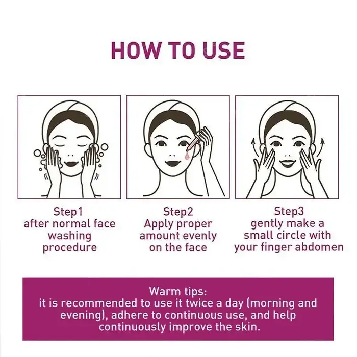 Effet anti-âge instantané anti-rides élimine le sérum pour les rides du visage