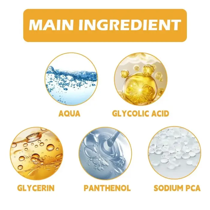 Acide glycolique 7% Solution tonifiante dissolvant d'acné soins de la peau raffermissant hydrater