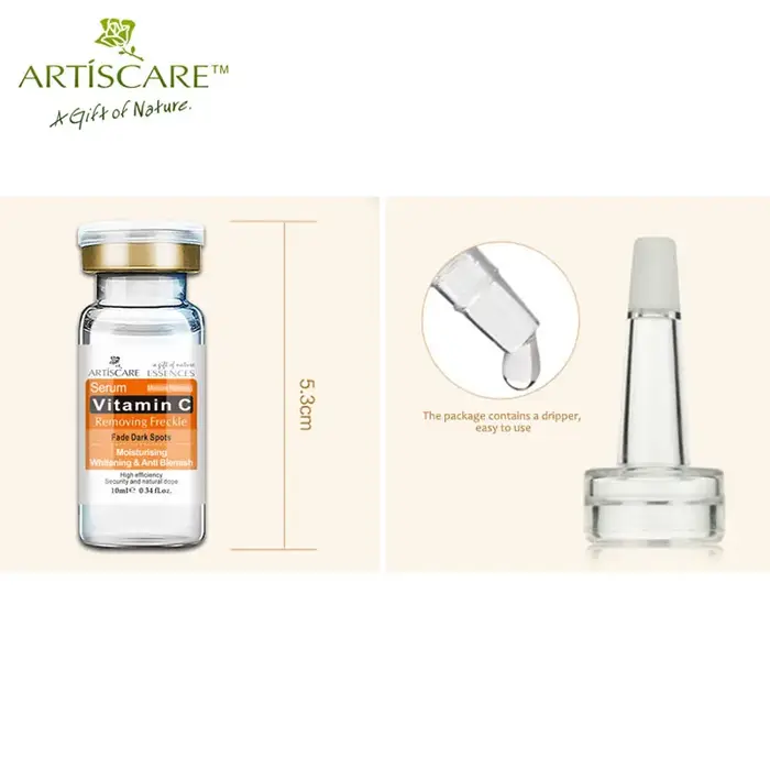 ARTISCARE Sérum de Vitamine C Blanchissant et Anti-Vieillissement Fondu Enlever Les Taches de Rousseur Anti-Rides Crème Hydratante Visage CR 2 pièces