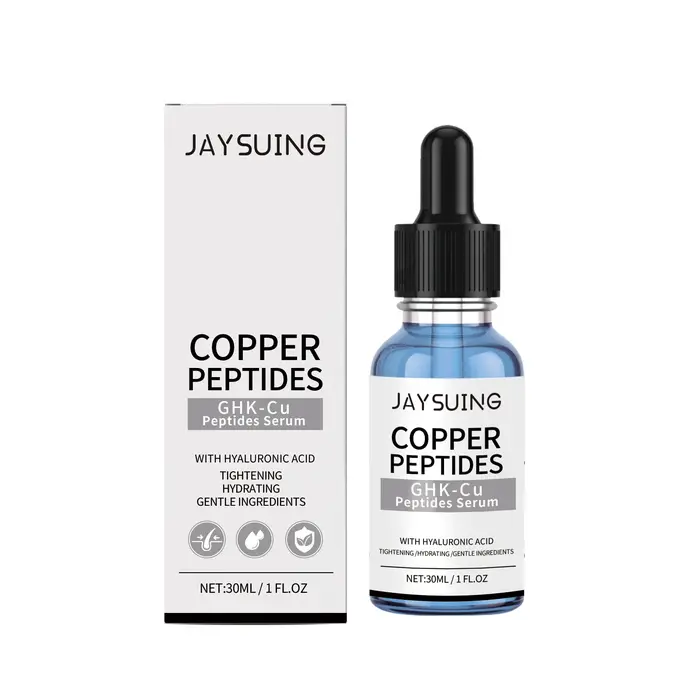 Peptides de Cuivre Ghk-Cu pour Sérum Visage avec Acide Hyaluronique, Raffermissant, Hydratant, Doux 