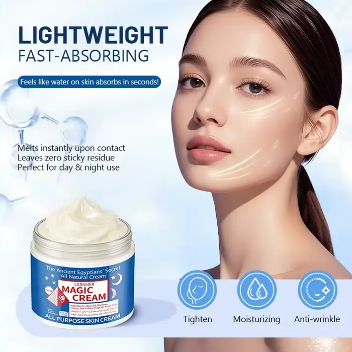 Crème magique pour le lifting du visage 30g/60g/120g : hydratante, nourrissante et formule blanchissante pour tous types de peaux