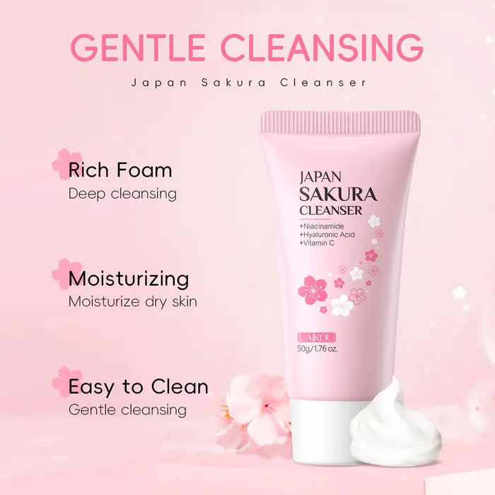 LAIKOU Japon Sakura Nettoyant pour le visage Contrôle de l'huile