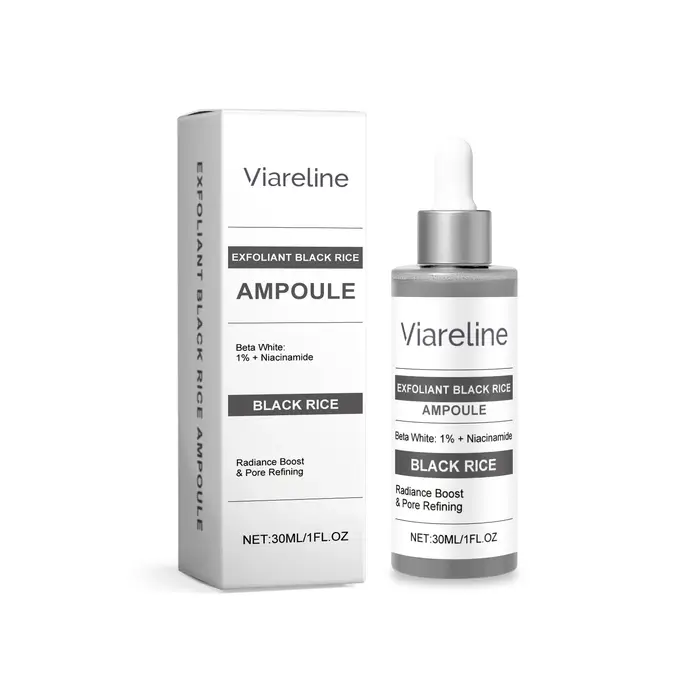 Sérum exfoliant au riz noir pour le visage, Essence hydratante et rajeunissante, prévient la séchere