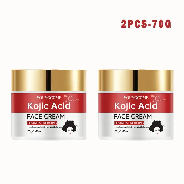 Crème visage à l'acide kojique – Hydratation profonde et raffermissement de la peau