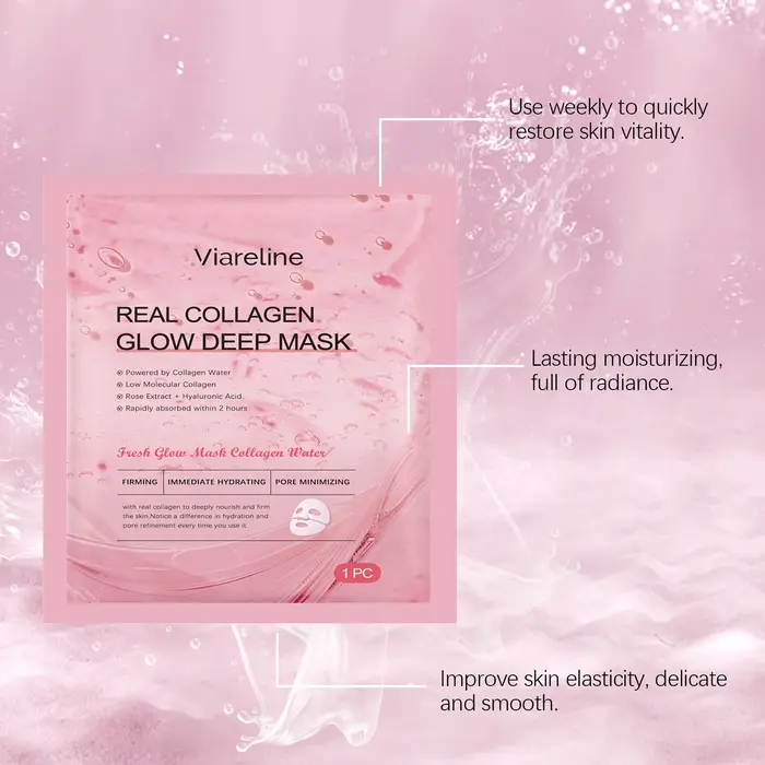 Masque facial hydratant au collagène
