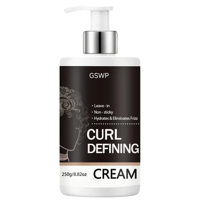 Crème hydratante pour boucles GSWP pour hommes, offre des effets de boucles longue durée, hydratatio