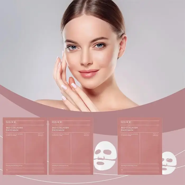 Masque Visage au Collagène Profond Hydro-Gel Hydratant Nuit pour Raffermissement de la Peau Effet