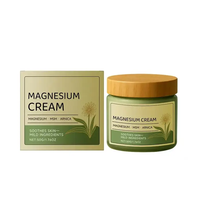 Crème Apaisante Total Relief pour les Nerfs - 50g Beurre Corporel au Magnésium, MSM et Arnica, Hydra