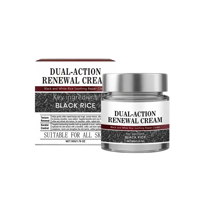 Crème réparatrice pour la peau au riz noir, double Action, élimination des imperfections, peau lisse