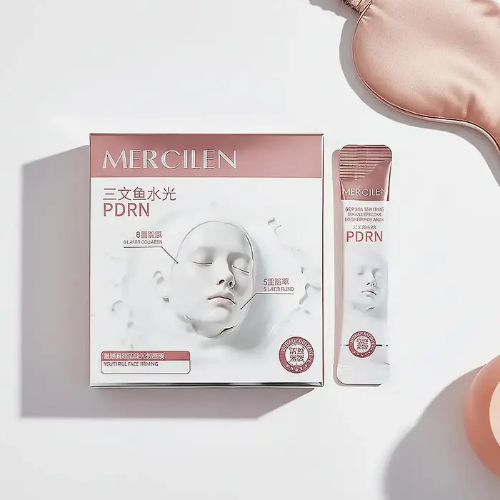 1/2 Boîte Mercilen Water Light PDRN Masque de Nuit Raffermissant Hydratant Nourrissant Anti-Âge Soin Quotidien du Visage