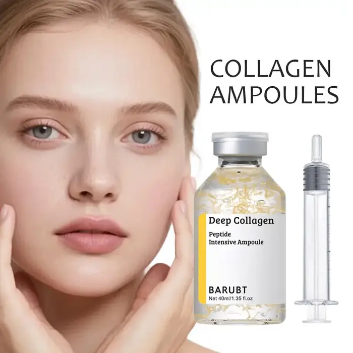 Sérum Ampoules au Collagène 40ml Dosage Précis Anti-Rides Hydratant Éclaircissant Réparateur pour Tous Types de Peau