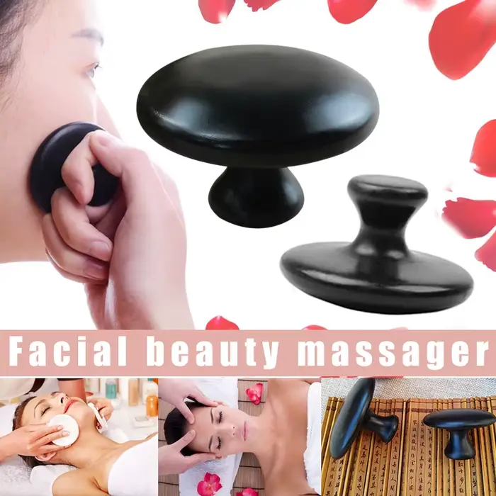 Pierre de Massage du visage en forme de champignon lisse
