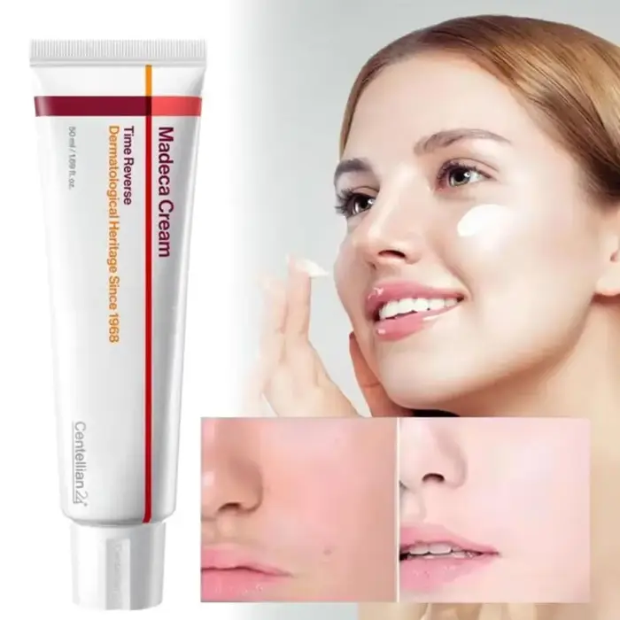 Crème Madeca Time Reverse 50ml, hydratant anti-âge, la centella asiatica apaise la peau, répare la barrière cutanée, soin coréen pour la peau