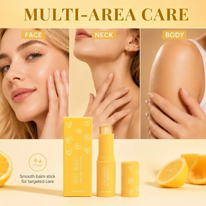 Sérum Éclaircissant Solide en Stick Hydratation Intense Antioxydant Améliore l'Éclat de la Peau Resserre les Pores Cosmétique Portable pour le Visage