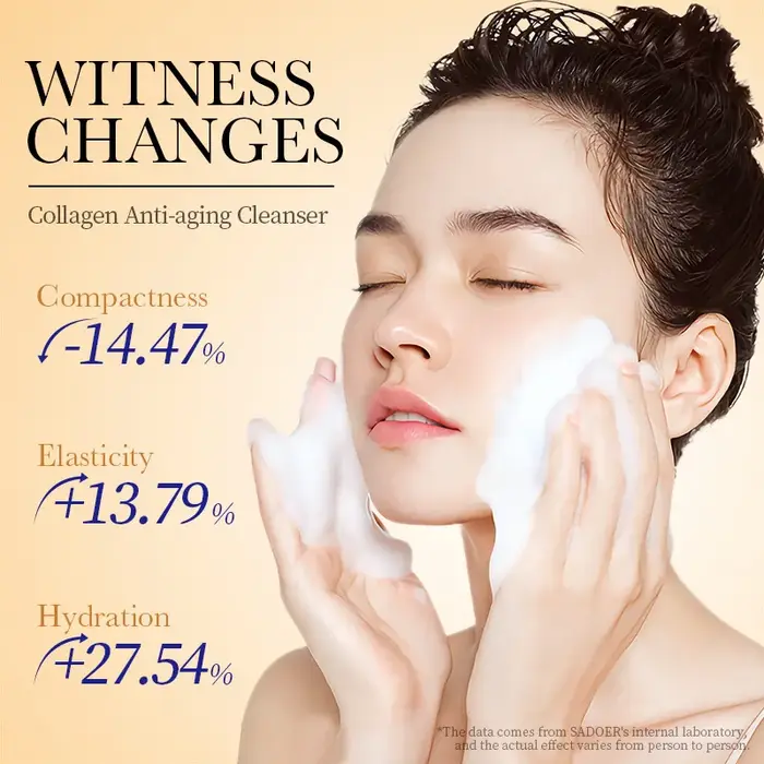 SADOER collagène nettoyant pour le visage soin raffermissant hydratant