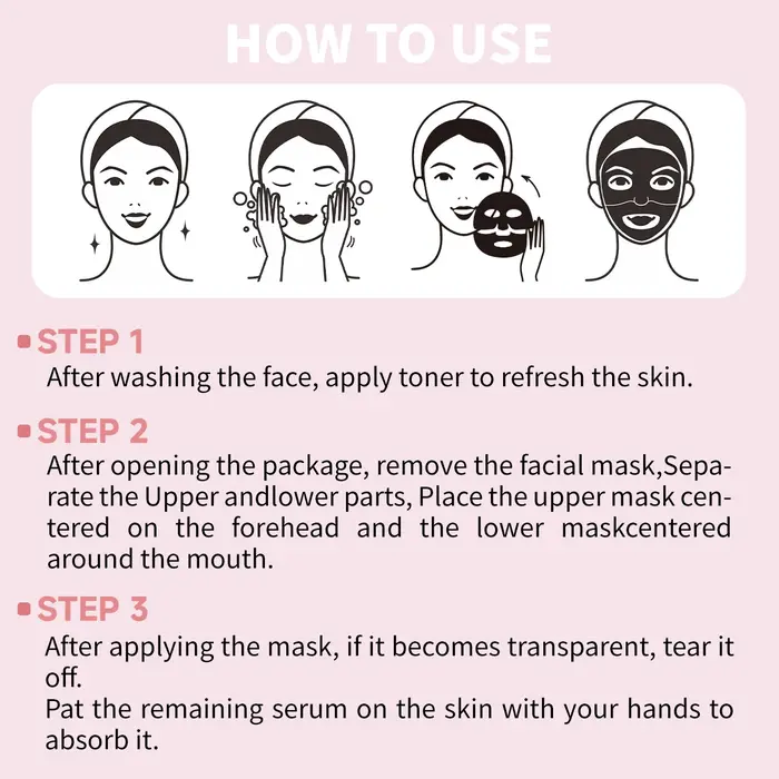 Masque en gel de collagène rose
