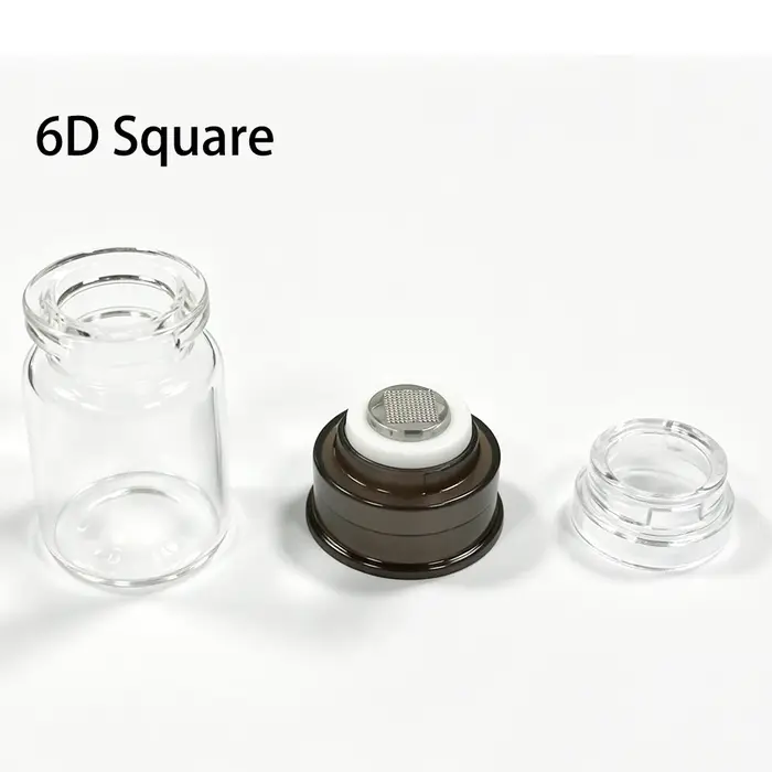 Sérum de micro-aiguilletage 6D Derma Stamp, aiguilles en silicone rondes, nano, carrées, cristalline