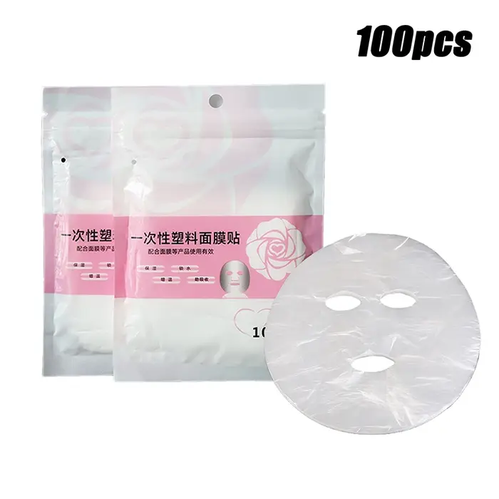 Masque nettoyant naturel pour tout le visage, 100 pièces, Film plastique jetable en papier, outil de
