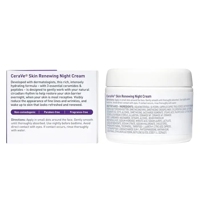Crème de nuit régénérante pour la peau CeraVe