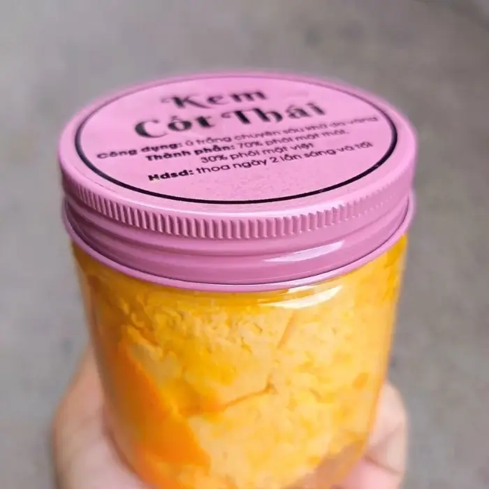 Saussurea Costus Crème pour le corps à base de plantes thaïlandaises 200g - Formule de luxe Elixir en or 24 carats déjeunissant 