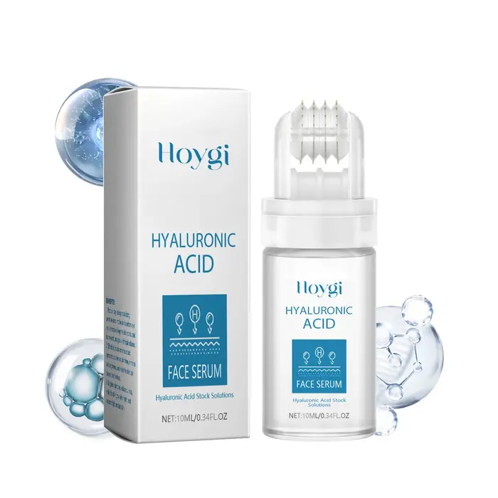 Sérum Visage à l'Acide Hyaluronique 10ML avec Applicateur à Billes – Hydratation Profonde