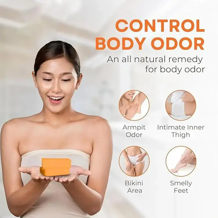 Savon au kaki, éliminateur d'odeurs corporelles