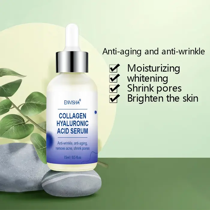 ENVISHA soin du visage peau collagène acide hyaluronique sérum rétinol vitamine Anti-âge rides hydratant blanchissant rétrécit les Pores
