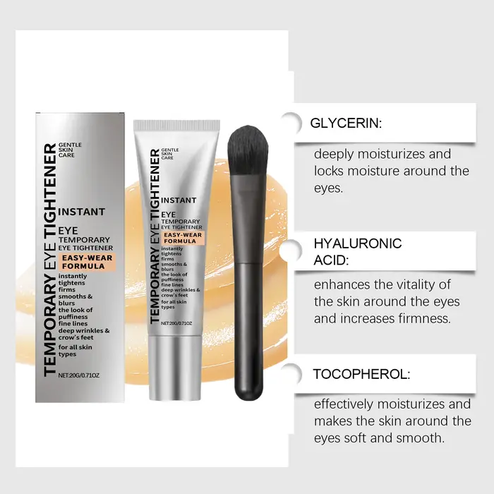 Crème pour les yeux Lifting raffermissant hydratant réduction des cernes ridules traitement de Massage lissant avec brosse soins quotidiens doux