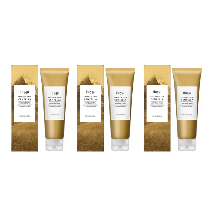 Centella mousse nettoyante en profondeur nettoyant pour le visage faible PH apaisant hydratant exfoliant dissolvant de